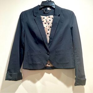 Divided by H&M black one button pockets blazer size XS